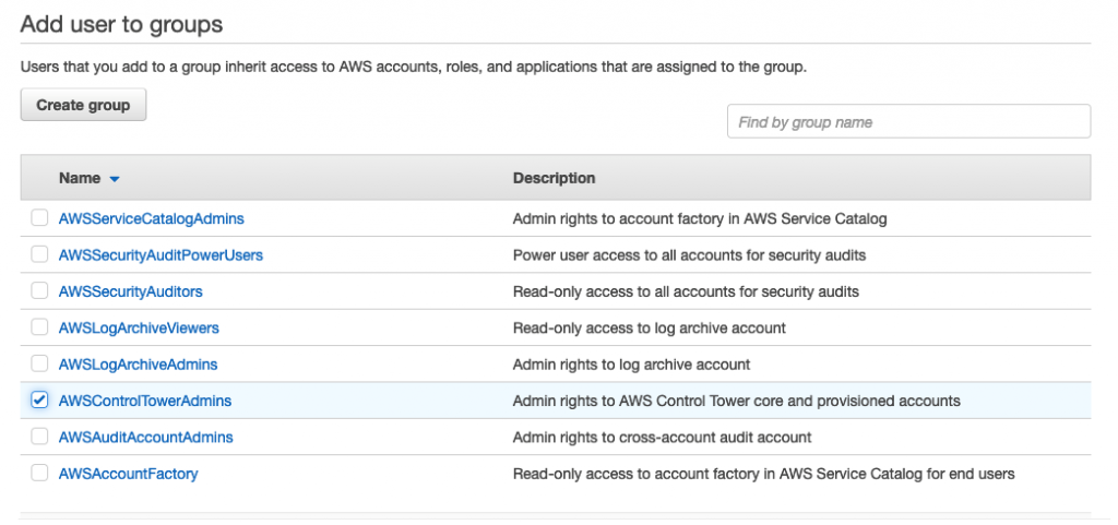 Figure 3.Assigning SSO user to a group