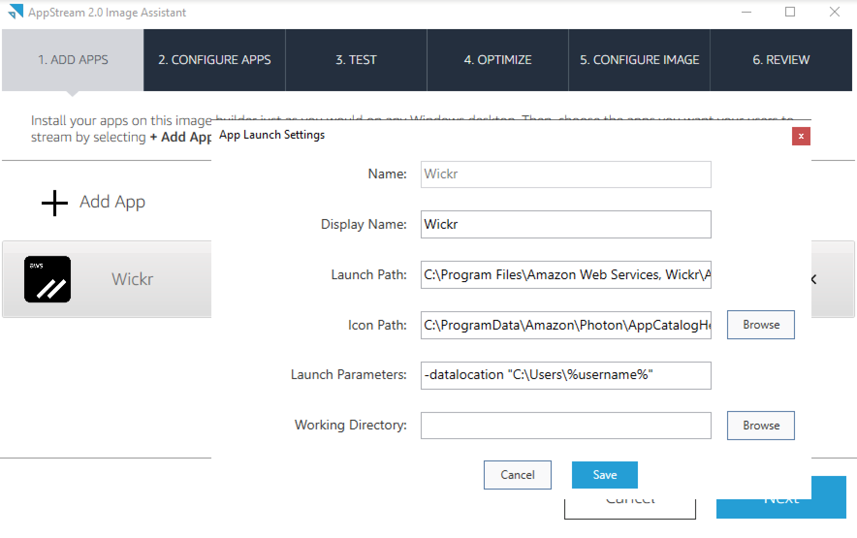 Updating Launch Parameters