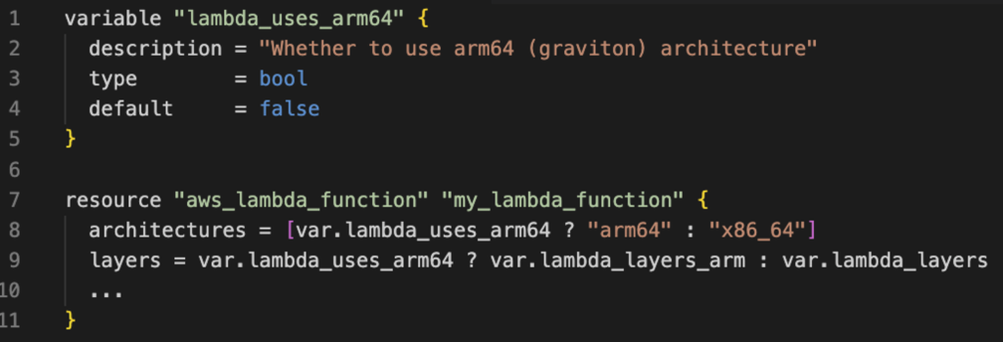 property change in aws_lambda_function resources