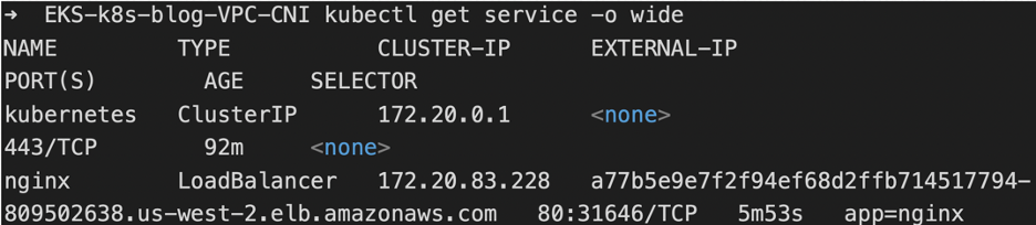 Figure 4 - Kubernetes service