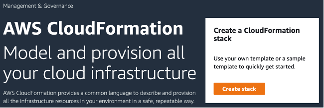 Cloudformation create stack button