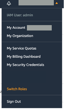 Switch role dropdown