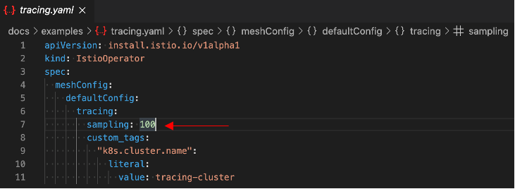 Set trace sampling rate
