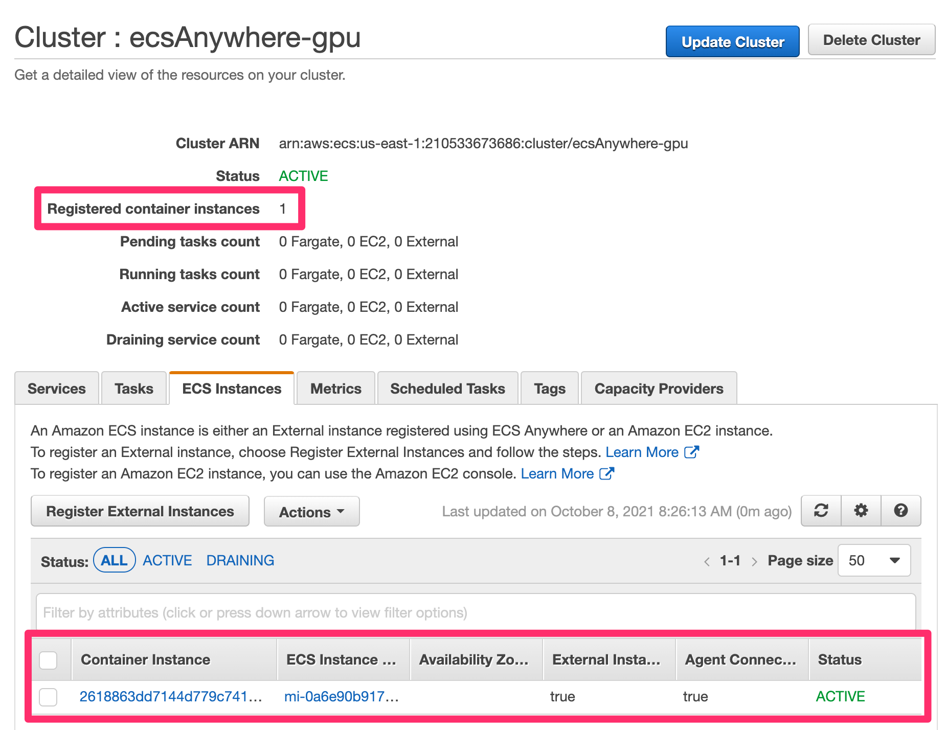 External instance joined