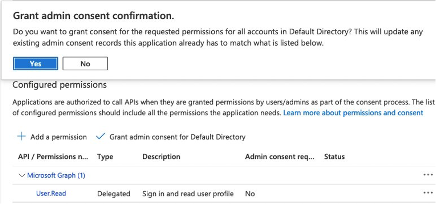 Configure API permissions