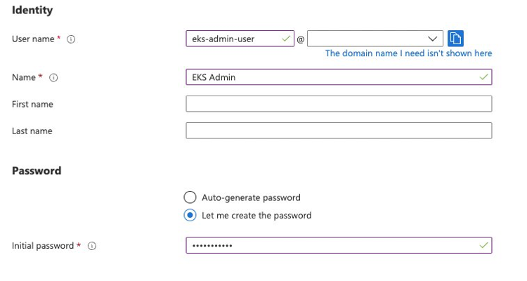 Create a new user in Azure AD