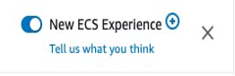example of new ecs experience toggle button