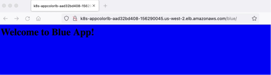 Web Page with Blue background.