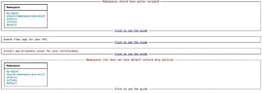 Screenshot of a report which shows encrypted Amazon EBS StorageClass violation mitigated.