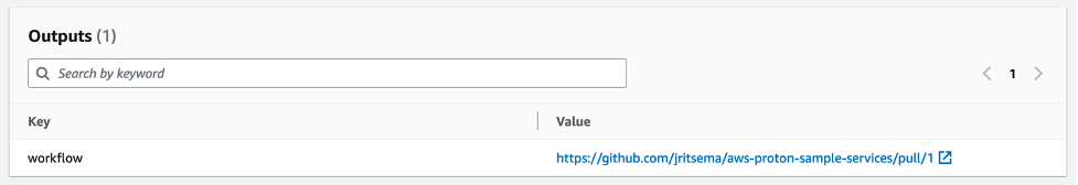 Proton service pipeline output
