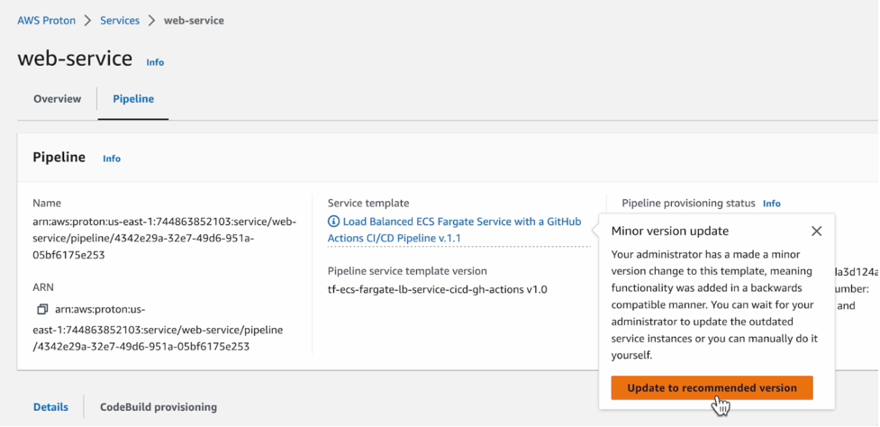 Proton service pipeline update