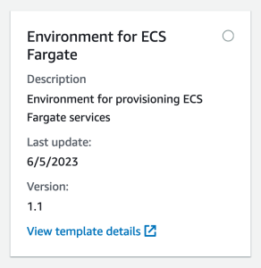 Proton environment template selection