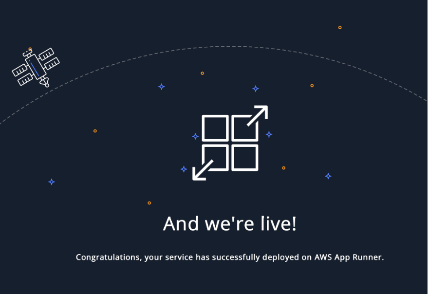 Application live on AWS App Runner