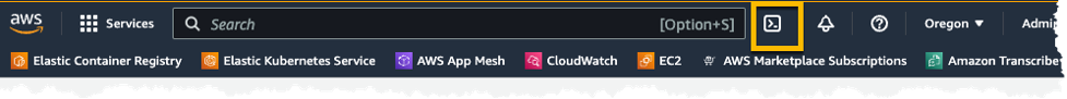 AWS Console to launch CloudShell