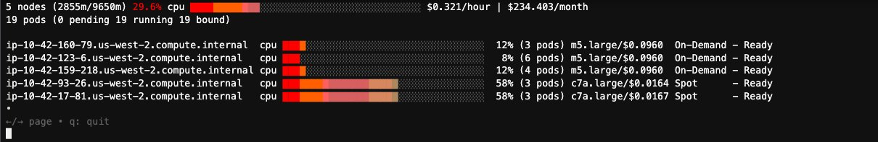 eks-nove-viewer showing karpenter provisioned nodes