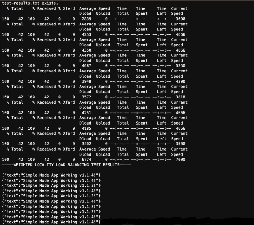 load test script results