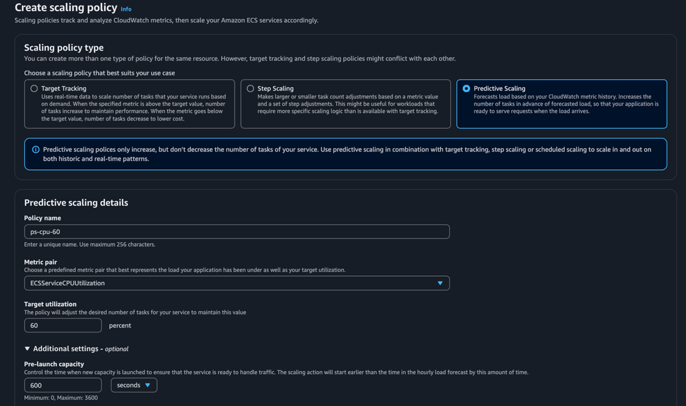 Figure 2. Create Predictive Scaling 