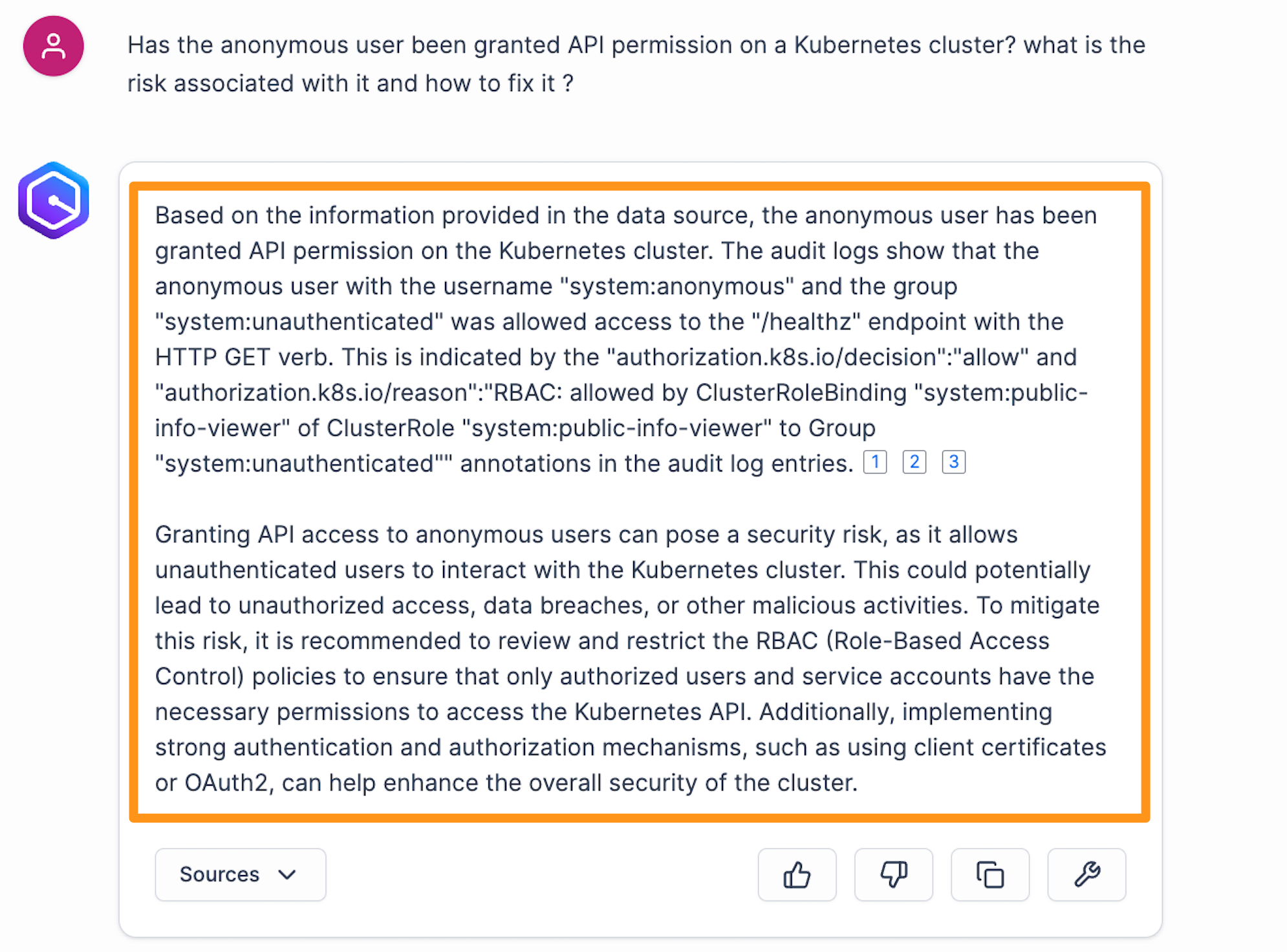 Figure 9: Anonymous access query